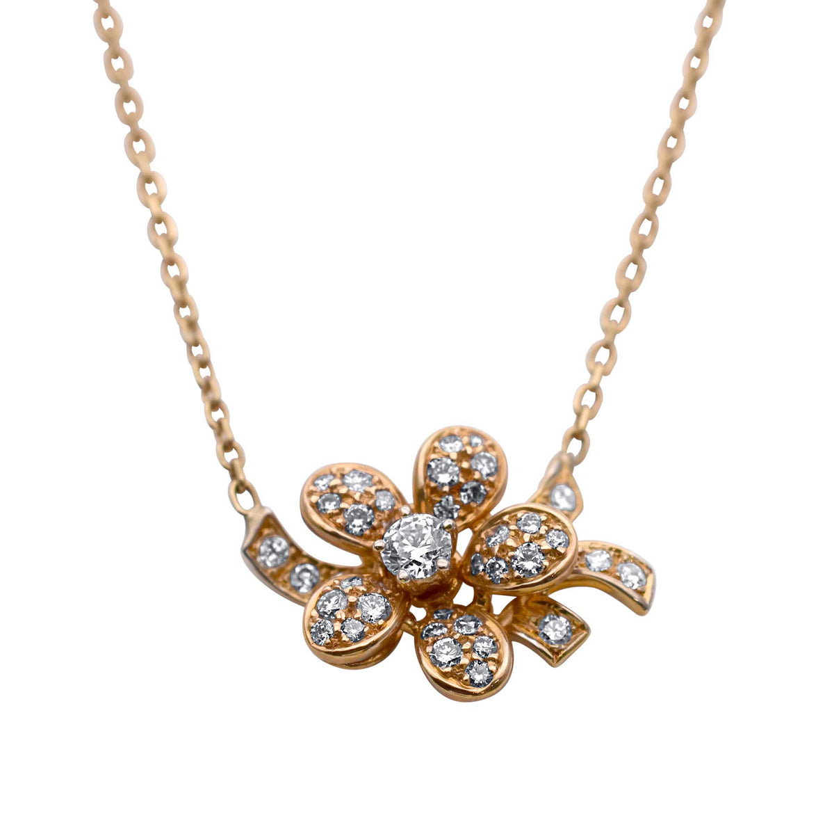 フラワーデザイン ゴールドカラーK18ペンダント K18 フラワーデザインペンダント – ジュエリー＆輸入雑貨 M(エム)